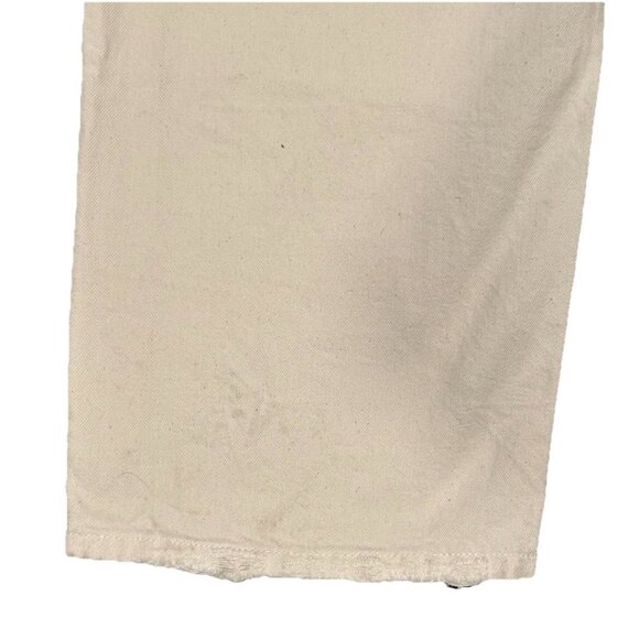 BDG Tapered Baggy Jeans Women's Size 29 High Waist Frayed Hem Cream Denim - Picture 10 of 16